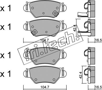 Fri.Tech. 268.0 - Bremsbelagsatz, Scheibenbremse alexcarstop-ersatzteile.com