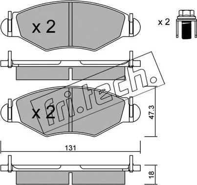 Fri.Tech. 263.0 - Bremsbelagsatz, Scheibenbremse alexcarstop-ersatzteile.com