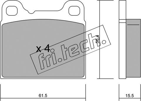 Fri.Tech. 209.0 - Bremsbelagsatz, Scheibenbremse alexcarstop-ersatzteile.com