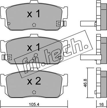 Fri.Tech. 200.1 - Bremsbelagsatz, Scheibenbremse alexcarstop-ersatzteile.com