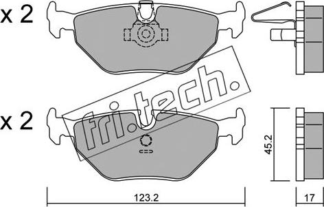 Fri.Tech. 219.0 - Bremsbelagsatz, Scheibenbremse alexcarstop-ersatzteile.com