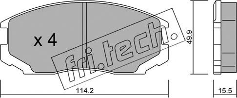 Fri.Tech. 230.0 - Bremsbelagsatz, Scheibenbremse alexcarstop-ersatzteile.com