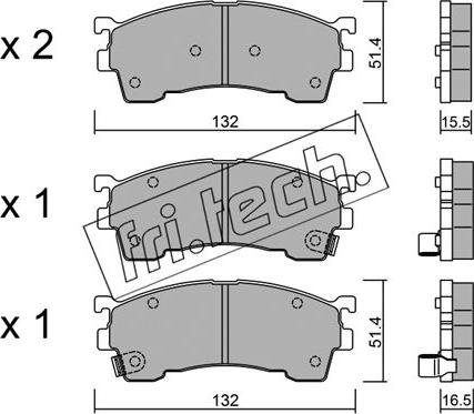 Fri.Tech. 232.1 - Bremsbelagsatz, Scheibenbremse alexcarstop-ersatzteile.com