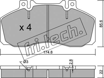 Fri.Tech. 276.0 - Bremsbelagsatz, Scheibenbremse alexcarstop-ersatzteile.com