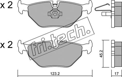 Fri.Tech. 270.0 - Bremsbelagsatz, Scheibenbremse alexcarstop-ersatzteile.com