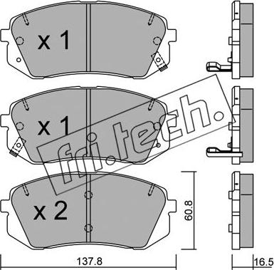 Fri.Tech. 799.0 - Bremsbelagsatz, Scheibenbremse alexcarstop-ersatzteile.com