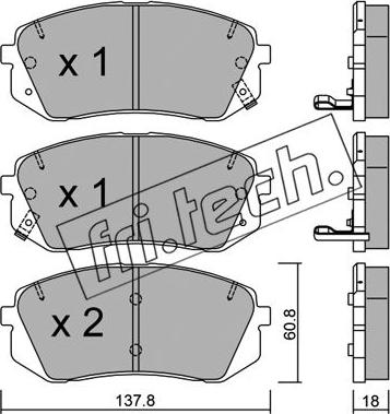 Fri.Tech. 799.1 - Bremsbelagsatz, Scheibenbremse alexcarstop-ersatzteile.com