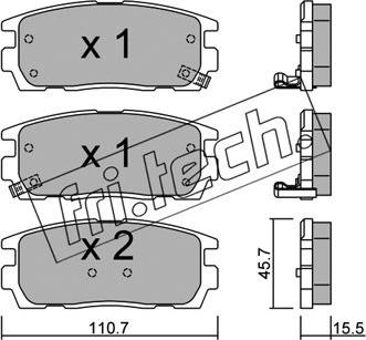 Fri.Tech. 795.0 - Bremsbelagsatz, Scheibenbremse alexcarstop-ersatzteile.com