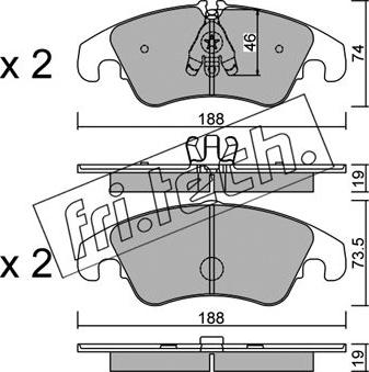 Fri.Tech. 791.4 - Bremsbelagsatz, Scheibenbremse alexcarstop-ersatzteile.com