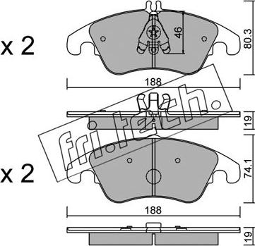 Fri.Tech. 791.2 - Bremsbelagsatz, Scheibenbremse alexcarstop-ersatzteile.com