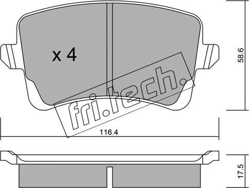 Fri.Tech. 792.0 - Bremsbelagsatz, Scheibenbremse alexcarstop-ersatzteile.com