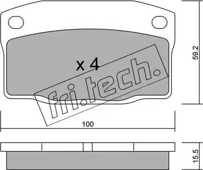 Fri.Tech. 742.0 - Bremsbelagsatz, Scheibenbremse alexcarstop-ersatzteile.com