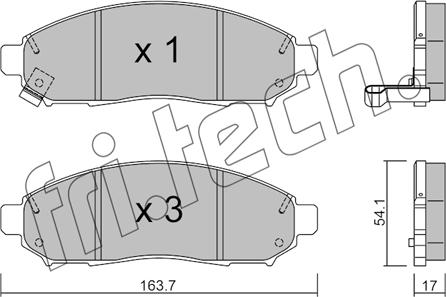 Fri.Tech. 759.0 - Bremsbelagsatz, Scheibenbremse alexcarstop-ersatzteile.com