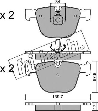 Fri.Tech. 789.0 - Bremsbelagsatz, Scheibenbremse alexcarstop-ersatzteile.com