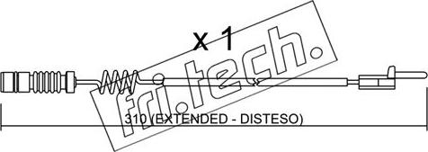 Fri.Tech. SU.162 - Warnkontakt, Bremsbelagverschleiß alexcarstop-ersatzteile.com