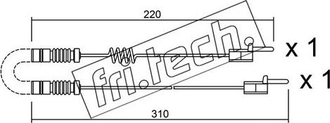 Fri.Tech. SU.171K - Warnkontakt, Bremsbelagverschleiß alexcarstop-ersatzteile.com