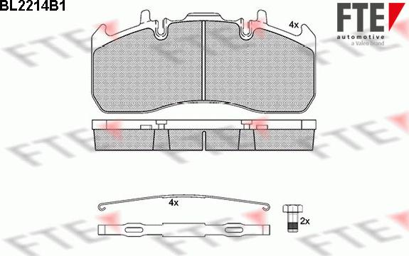 FTE 9500007 - Bremsbelagsatz, Scheibenbremse alexcarstop-ersatzteile.com