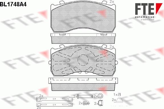 FTE BL1748A4 - Bremsbelagsatz, Scheibenbremse alexcarstop-ersatzteile.com