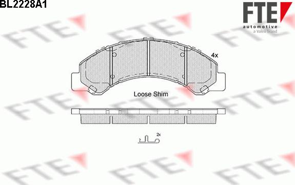 FTE 9500078 - Bremsbelagsatz, Scheibenbremse alexcarstop-ersatzteile.com