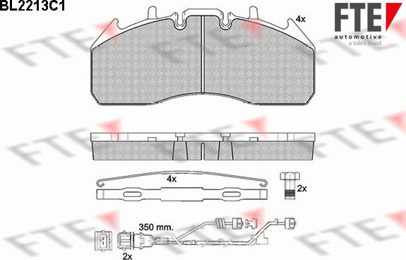 FTE BL2213C1 - Bremsbelagsatz, Scheibenbremse alexcarstop-ersatzteile.com