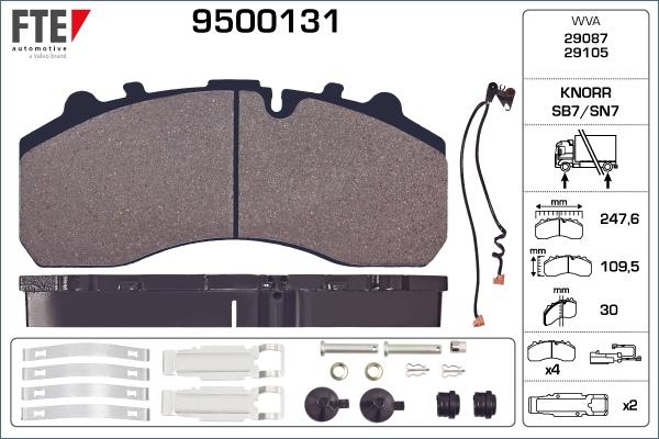 FTE 9500131 - Bremsbelagsatz, Scheibenbremse alexcarstop-ersatzteile.com