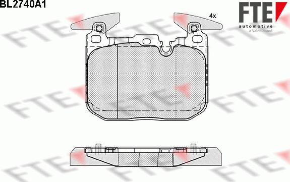 FTE BL2740A1 - Bremsbelagsatz, Scheibenbremse alexcarstop-ersatzteile.com