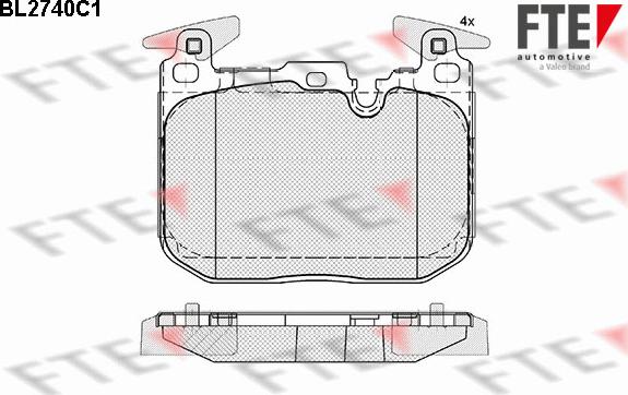 FTE BL2740C1 - Bremsbelagsatz, Scheibenbremse alexcarstop-ersatzteile.com