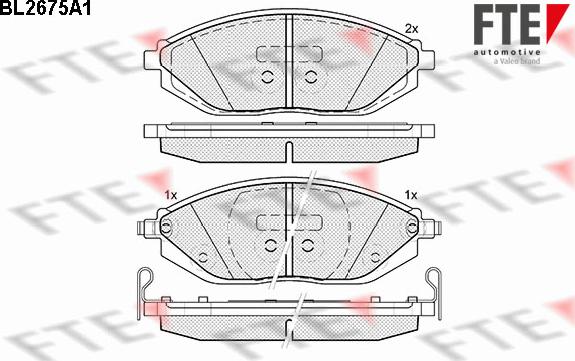 FTE BL2675A1 - Bremsbelagsatz, Scheibenbremse alexcarstop-ersatzteile.com