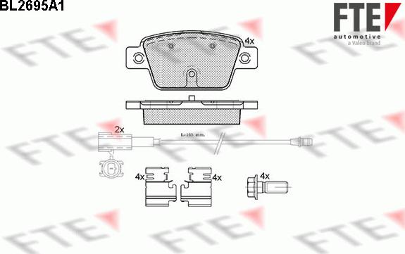 FTE BL2695A1 - Bremsbelagsatz, Scheibenbremse alexcarstop-ersatzteile.com