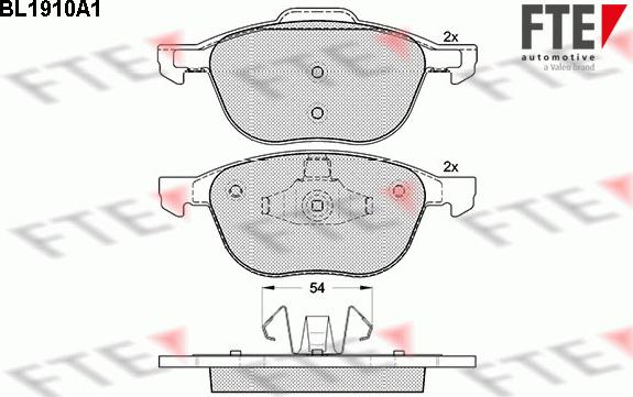 FTE 9010499 - Bremsbelagsatz, Scheibenbremse alexcarstop-ersatzteile.com