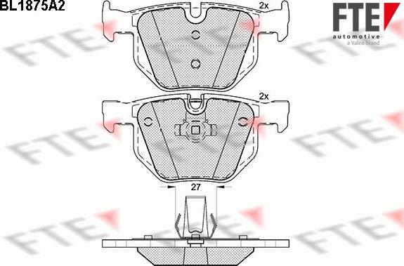 FTE BL1875A2 - Bremsbelagsatz, Scheibenbremse alexcarstop-ersatzteile.com