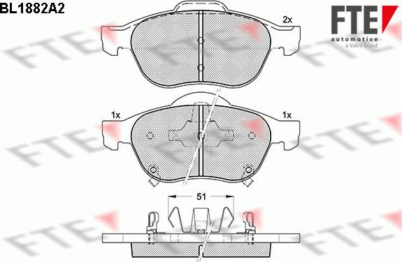 FTE 9010467 - Bremsbelagsatz, Scheibenbremse alexcarstop-ersatzteile.com