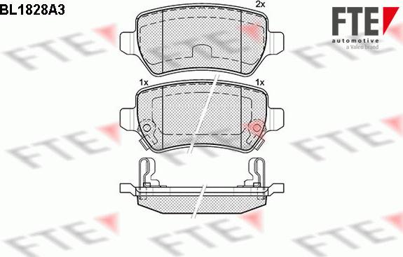 FTE BL1828A3 - Bremsbelagsatz, Scheibenbremse alexcarstop-ersatzteile.com