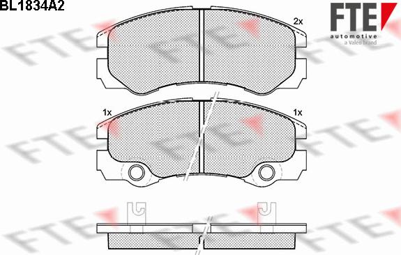 FTE BL1834A2 - Bremsbelagsatz, Scheibenbremse alexcarstop-ersatzteile.com