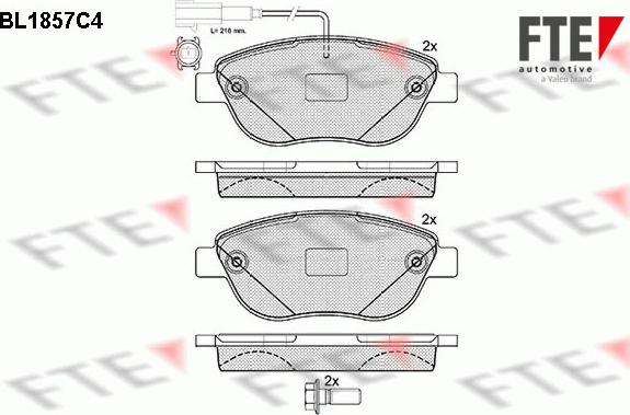 FTE 9010434 - Bremsbelagsatz, Scheibenbremse alexcarstop-ersatzteile.com