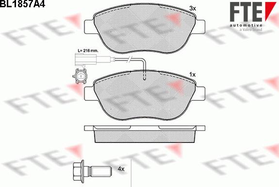 FTE 9010431 - Bremsbelagsatz, Scheibenbremse alexcarstop-ersatzteile.com