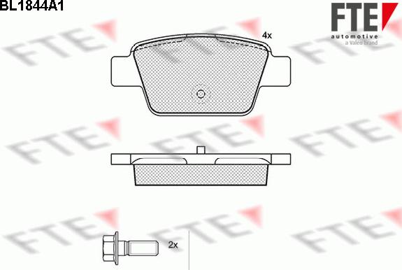 FTE BL1844A1 - Bremsbelagsatz, Scheibenbremse alexcarstop-ersatzteile.com