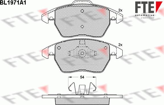 FTE BL1971A1 - Bremsbelagsatz, Scheibenbremse alexcarstop-ersatzteile.com