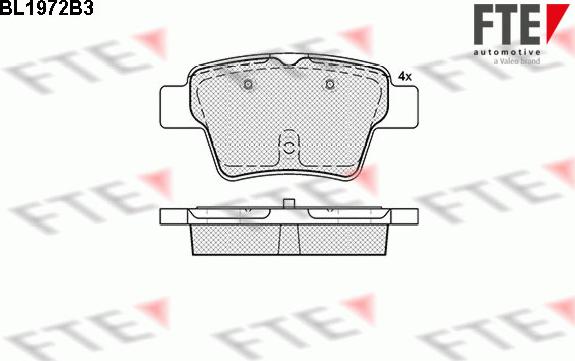 FTE BL1972B3 - Bremsbelagsatz, Scheibenbremse alexcarstop-ersatzteile.com