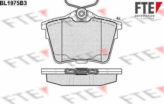 FTE BL1975B3 - Bremsbelagsatz, Scheibenbremse alexcarstop-ersatzteile.com