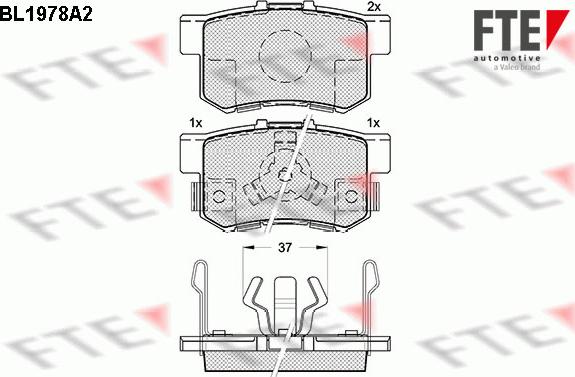 FTE BL1978A2 - Bremsbelagsatz, Scheibenbremse alexcarstop-ersatzteile.com