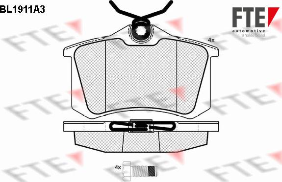 FTE 9010501 - Bremsbelagsatz, Scheibenbremse alexcarstop-ersatzteile.com