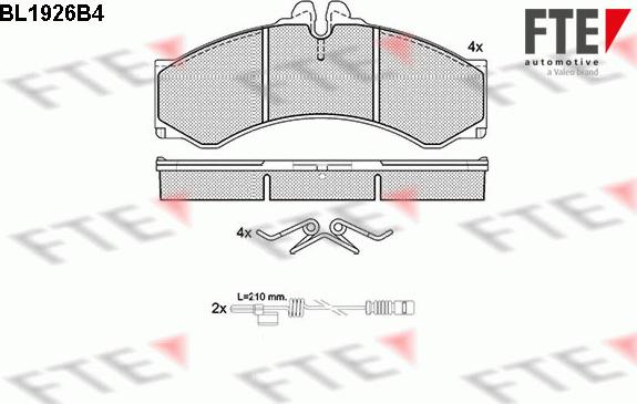 FTE 9010513 - Bremsbelagsatz, Scheibenbremse alexcarstop-ersatzteile.com