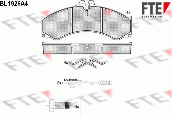 FTE 9010512 - Bremsbelagsatz, Scheibenbremse alexcarstop-ersatzteile.com