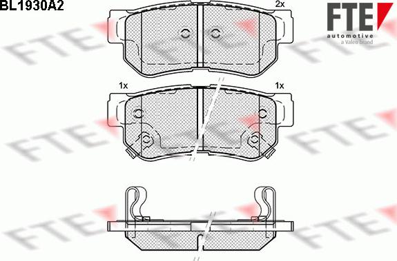 FTE BL1930A2 - Bremsbelagsatz, Scheibenbremse alexcarstop-ersatzteile.com