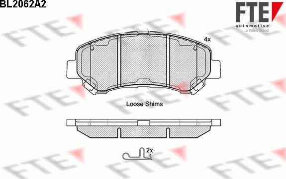 FTE BL2062A2 - Bremsbelagsatz, Scheibenbremse alexcarstop-ersatzteile.com