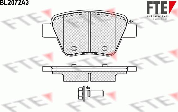 FTE BL2072A3 - Bremsbelagsatz, Scheibenbremse alexcarstop-ersatzteile.com