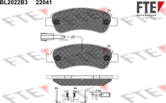 FTE 9010609 - Bremsbelagsatz, Scheibenbremse alexcarstop-ersatzteile.com