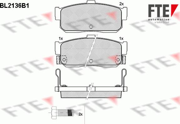 FTE BL2136B1 - Bremsbelagsatz, Scheibenbremse alexcarstop-ersatzteile.com