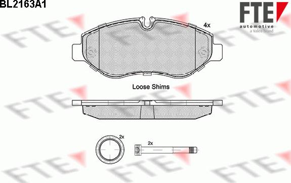 FTE BL2163A1 - Bremsbelagsatz, Scheibenbremse alexcarstop-ersatzteile.com